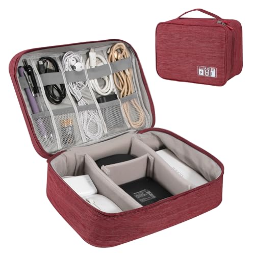 Tunejoy Borsa Accessori Elettronici Custodia per Elettronica Organizzatore Portabile Impermeabile per Cavi Disco Rigido Caricatore Portatile Tablet Rosso Tunejoy Borsa Accessori Elettronici Custodia per Elettronica Organizzatore Portabile Impermeabile per Cavi Disco Rigido Caricatore Portatile Tablet Rosso