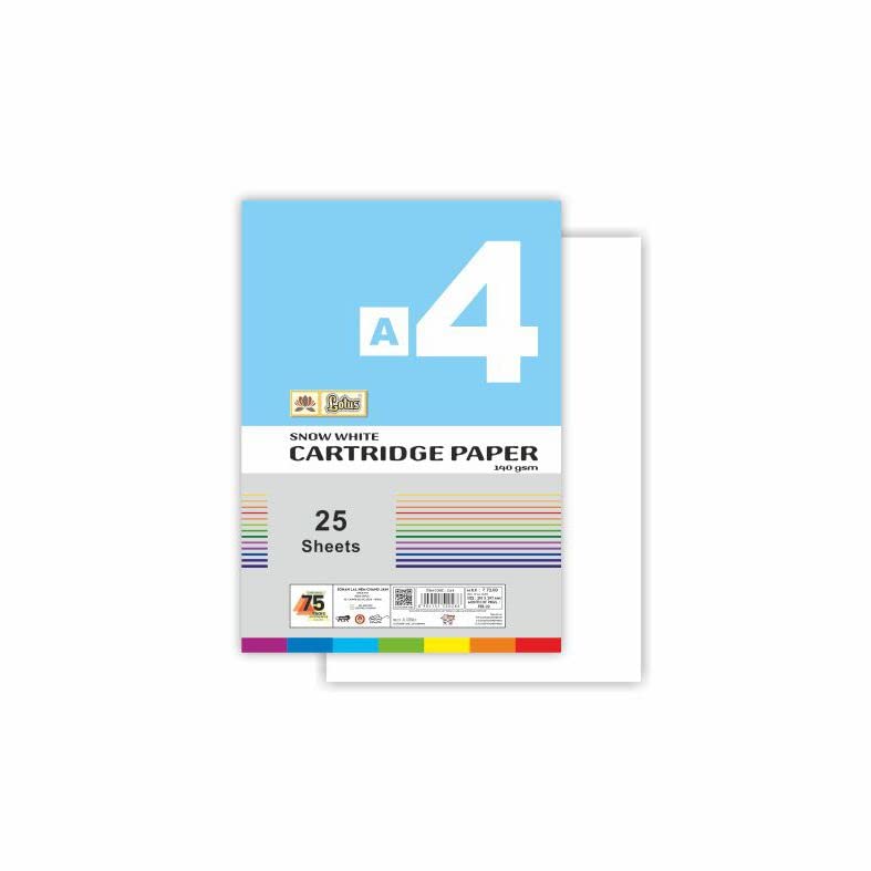 Image of Lotus Cartridge Paper 140 GSM Pack of 2 (50 Sheet) (A4 Size)