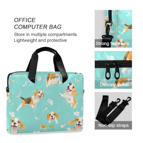 Maletín bandolera para laptop 15.6 pulgadas turquesa miniatura 6