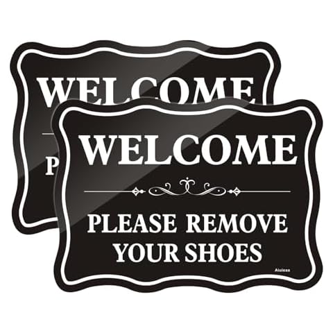 Aiuieaa Welcome Shoe Removal Sign Cover