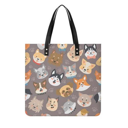 Sac à main pattes de chien pour femmes grand cabas de voyage 39x39cm
