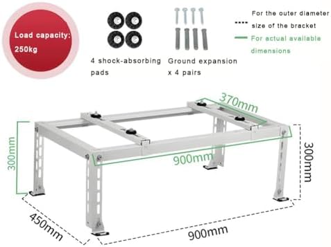 Heavy Duty Air Conditioner Bracket Mini Split Ground Stand for Heat Pump Systems Galvanized Steel Support for Outdoor Units Durable and Weather Resistant