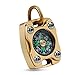 MecArmy CMP2 Brass Mini Compass, Pocket Compass Hiking Survival, Small IPX5 Waterproof, Glow-in-The-Dark, Compact, Necklace Pendant, Keychain & Lanyard Mount, Ideal Gift for Outdoor Enthusiasts
