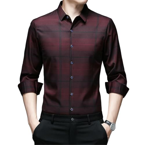 Chemise manches longues homme élégante à col revers finitions haut de gamme de mi-saison