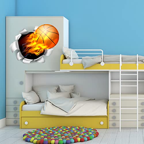Vinilo Decorativo 3D Baloncesto Naranja Autoadhesivo miniatura 3