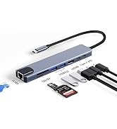 RuhZa USB C Hub, 8 in 1 USB C Hub Multiport Adapter with 4K HDMI, USB 3.0 Ports, USB C Data Port,...