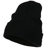 e4Hats.com Big Size Acrylic Long Beanies-Black OSFM