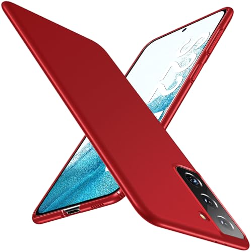 Coque Samsung S22 rouge antichoc et ultra fine en silicone rigide mat
