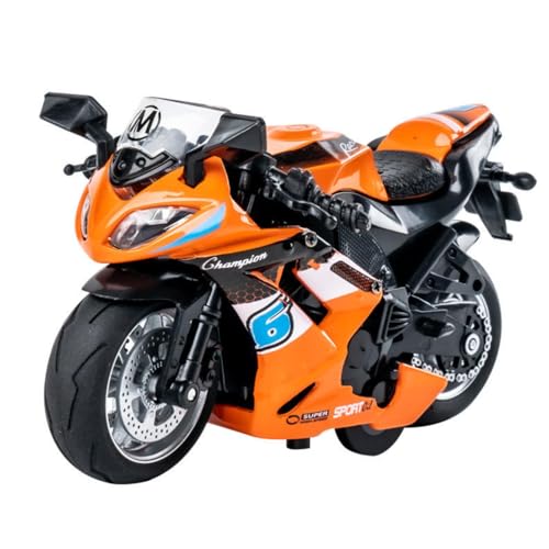 Image of Die-cast Alloy Motorbikes for Kids 1:14 Scale Alloy Model Bikes Pull Back Toys Suitable for 3+ Years Boys and Girls Multicolor (Pack of 1)【Colors as Per Stock】 (Bike Ducati 1:12)