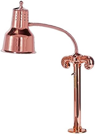 Hanson Brass SL/FM/BC Single Bulb Heat Lamp for Mounting to Counter/Carving Board, Bright Copper