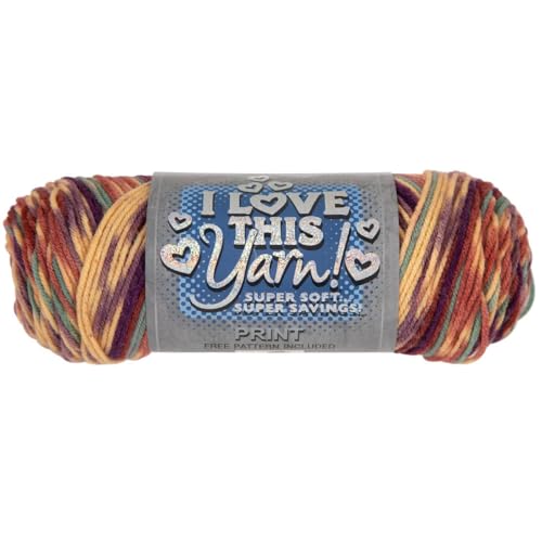 Image of Hobby Lobby Print I Love This Yarn, 589 Jazzed Stripe, Set of 2 | 4 Medium Weight, 252 Yards Per Skein