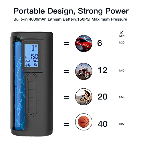 Woowind AP2P Cordless Tyre Inflator Electric Bike Pump with Digital