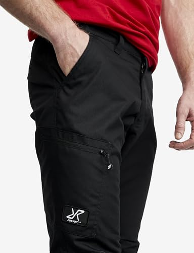 RevolutionRace Outdoor Basic Trousers for Men, Walking Trousers for All Outdoor Activities, Black, XL
