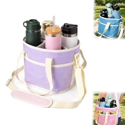 clhjinruoliu Family Size 4 Compartment Drink Bag, Insulated Multiple Tumbler