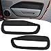 SEBLAFF 2Pcs Car door Insert Car Front Door Panel Insert Leather Cards Cover Replacement for Mustang 2005-2009