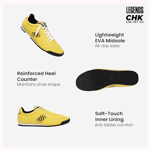 Image of CHK Legend Men's Casual Shoes | Premium Microfiber PU Upper | Cushioned Insole & EVA Midsole | Durable High-Abrasion Outsole | Lightweight Lace-Up Fashion Sneakers for Everyday Comfort