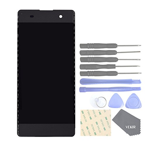 VEKIR Pièces de Rechange de téléphones Portables pour Sony Xperia XA F3111 XA Dual F3112 Écran Complet de numériseur de Contact d'affichage [Aucun Cadre d'écran](Graphite Black) Cover
