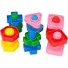 Bonka Bird Toys 3505 Pk6 Huge Nuts and Bolts Colorful Enticing Large Screw Interactive Foot Beak Throw Parrot Cockatoo…