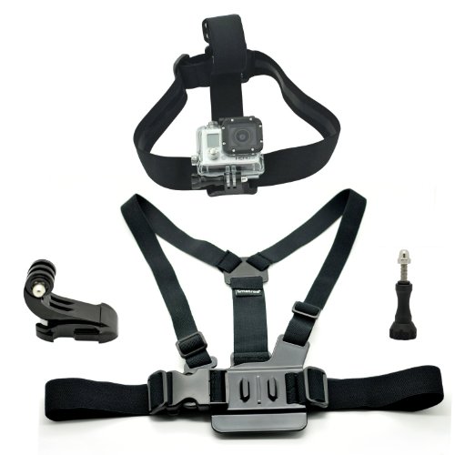 Smatree Battery(2 Packs)+Charger Kits+Head Strap Mount+Chest Belt Strap Mount+ Aluminum Thumbscrew+J-Hook For Gopro Hd Hero3+,Hero3,Ahdbt-201,Ahdbt-301, Ahdbt-302 #TOP2
