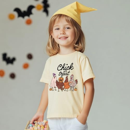Toddler Halloween Shirt Boys Girls Ghost Tshirt Just Waiting Halloween Tee Tops Spooky Season Fall Clothes Ages 2-74