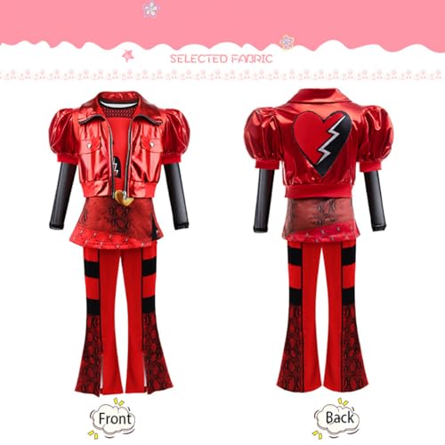 Disfraz rojo para niñas, talla 4-14 años miniatura 2