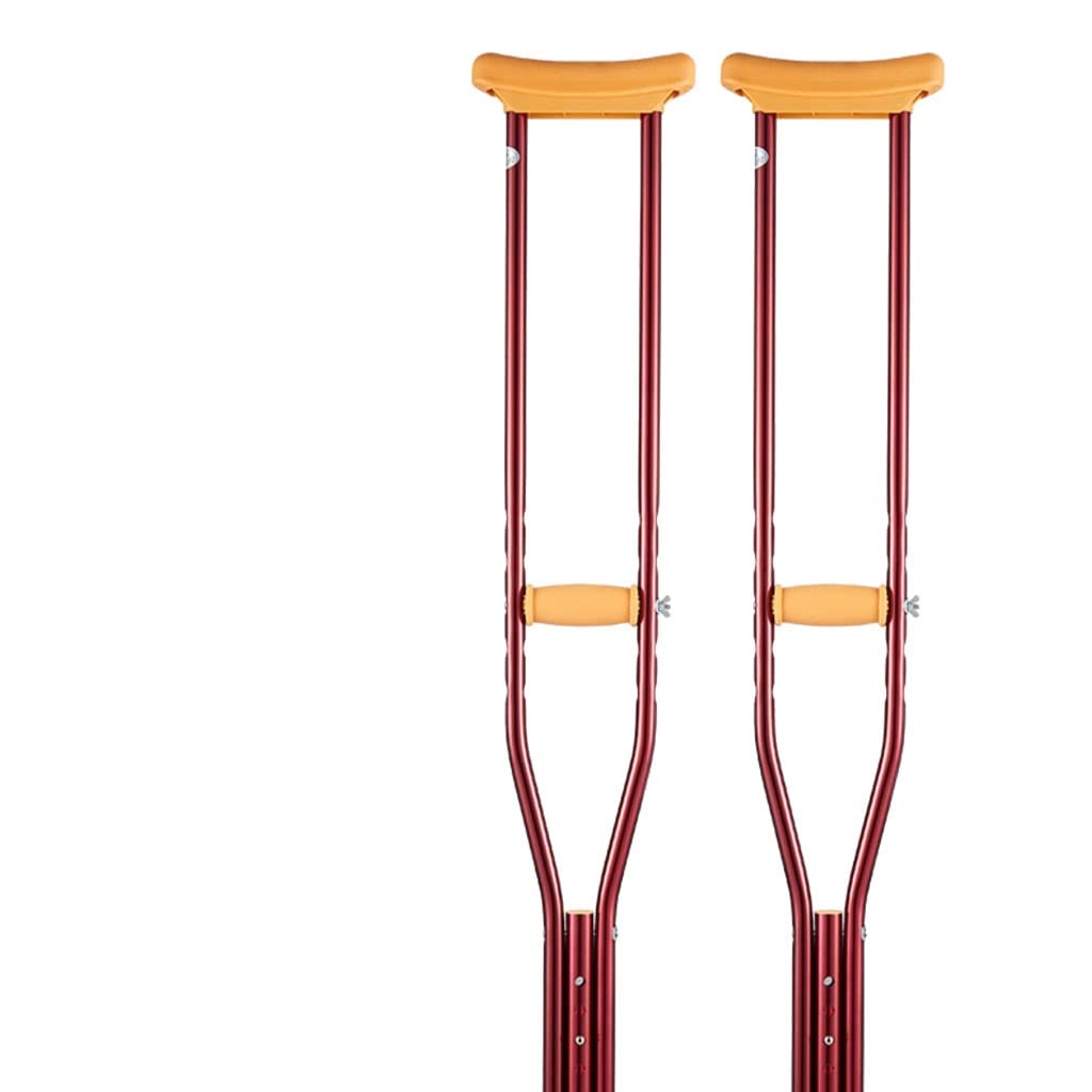 Muletas Walker Fractura axila muletas for Ancianos Antideslizante Fractura jóvenes Ancianos Doble muleta Walker (Color : Rosso)
