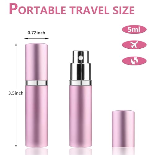 Image of opasyo Portable Mini Refillable Perfume Atomizer Bottle, Travel Size Cologne Sprayer, Travel Atomizer Refllable, MiniPerfume Dispenser, Scent Pump Case, Small Perfumes Spray Bottle 4 Pcs Pack of 5 ml