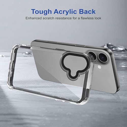 Image of amazon basics Back Case Cover for iPhone 17 | Compatible for iPhone 17 Back Cover | Case Cover with Camera Protection | (TPU + PC | Translucent Black)