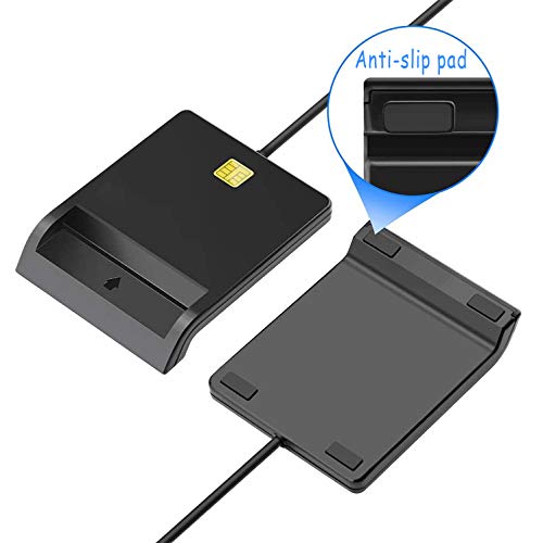 USB Smart Card Reader DOD Military Access CAC Card Reader ID Card/CAC/SD/Micro SD(TF)/SIM/IC Bank Card Reader,Compatible with Windows XP/Vista/7/8/10, Mac OS 10.6-10.10 and Linux. (Small)