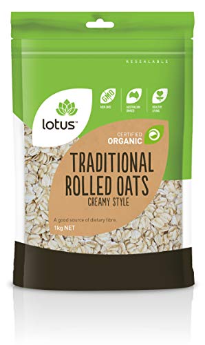 Lotus Organic Traditional Rolled Creamy Style Oats, 1 kg