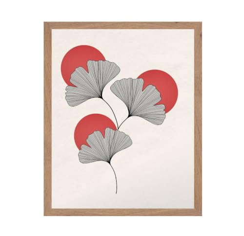 ALPINE INK CO. Playing Card Hearts Poster with Frame - Minimal Vintage Wall Decor Artwork - Home Office Bedroom Decor Wall Art Design - Classic Symbol Style Poster with Frame - 11x14 Beige Framed Print