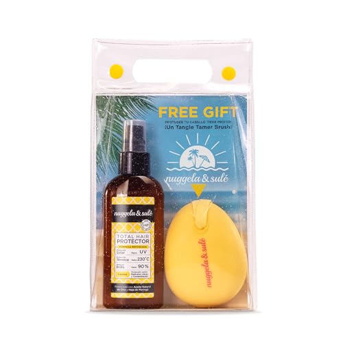 Nuggela & Sulé Summer Kit Protector Capilar: Protector Capilar Total, Cepillo Tangle Tamer de Regalo, Edición Limitada, Prepárate para el verano, Versión 2023, 125ml
