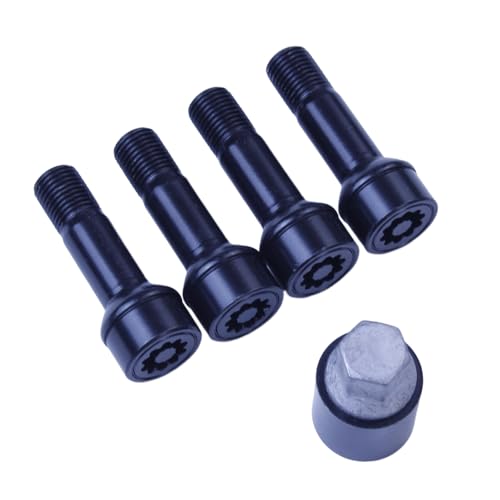 1 set M14x1.5x45 Wheel Bolt Locks Black A0019901707 for Mercedes-Benz E-Class GLC GL-GLS GLK M-GLE-Class S-Class 1998-2018