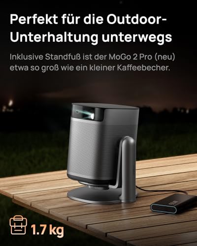 XGIMI MoGo 2 Pro (New) Tragbar Beamer mit Mehrwinkelständer, 1080P Mini-Projektor, Google TV mit lizenziertem Netflix, 430 ISO Lumen, 2X8W Lautsprecher, Autofokus,Intelligent Screen – Bild 7