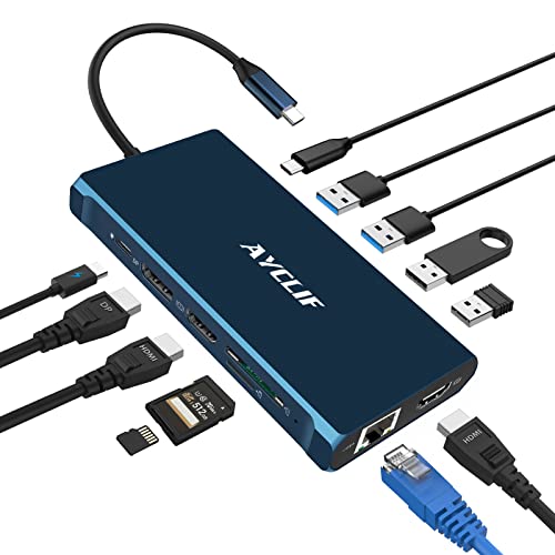 Adaptateur USB C MacBook Pro Air, Hub Multiport pour PC Dell HP Lenovo