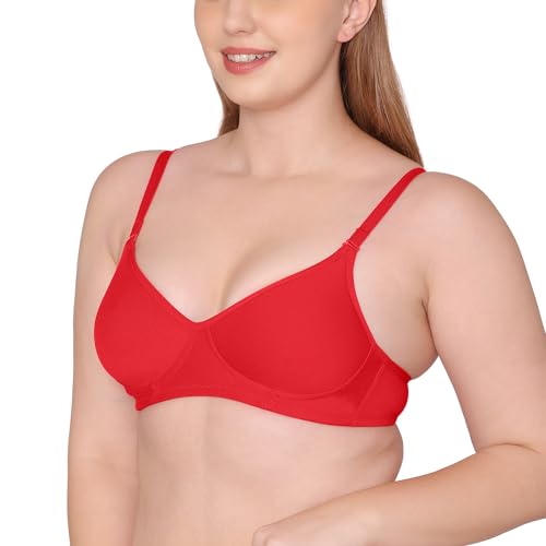 Image of Tweens - Medium Padded Cotton Rich Bra - Full Coverage, Seamless, Multiway Straps, Wirefree Everyday T-Shirt Bra (Pack of 2)
