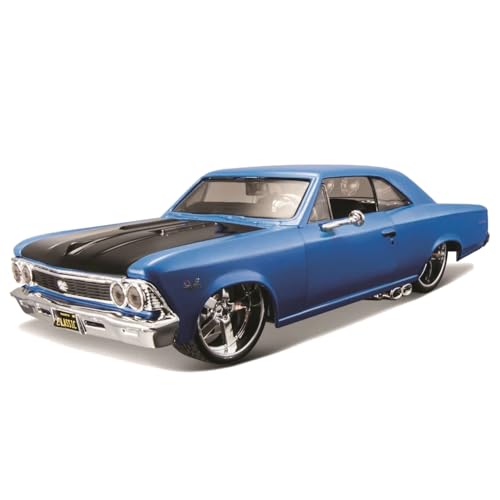 Maisto 1/24 Chevrolet Chevelle 1966 Azul miniatura 1
