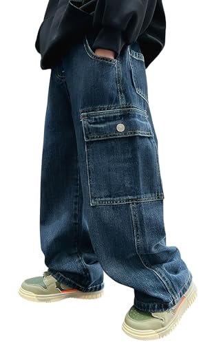 Jeans baggy garçon Y2K enfant 6-13 ans pantalon large