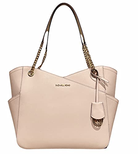 Michael Kors Jet Set Travel Large Chain Shoulder Tote Powder Blush Pink Leatherâ€¦
