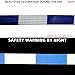 tuyrchu Reflective Tape Blue White 2 inch X 66 feet, Outdoor Waterproof Hazard Conspicuity Warning Industrial Marking Tape