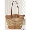 BAPPKON Sac à Main Femme en Rotin Tissé & Paille Naturelle - Sac Fourre-Tout d'Été pour Plage, Vacances, Shopping - Style Boho Chic, Léger et Résistant #2
