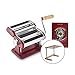SPRINGLANE Máquina de fideos manual Nonna, Acero inoxidable, Máquina para hacer pasta, incluye secador de pasta y 3 accesorios para cortar espaguetis, lasaña, tallarines - rojo