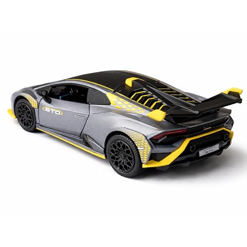 Image of Diecast Toy Cars for Kids & Collectors| 1:32 Scale | Pull Back Action Metal Model Car | Premium Detailing, Authentic Design, Sturdy Build | Gift Toy Car (Lamborghinin Huracan STO)