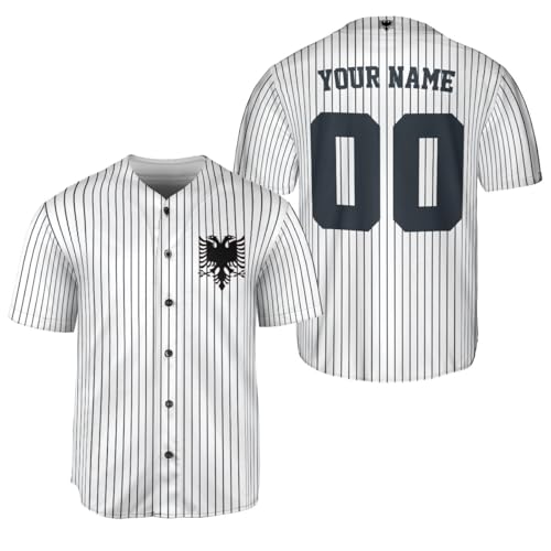 MonkeyVan Personalized Albania Baseball Jersey Shirt, Albanian Flag Jersey, Albania Albanian Pride Jersey for Men and Women Albania5