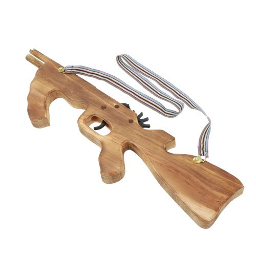 Amazon.co.jp: 木製ゴム銃 ミニライフル型 アイボリー : おもちゃ