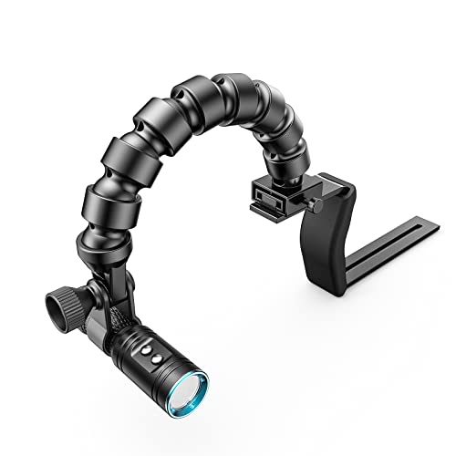 Brazo flexible para buceo ajustable 360° Seafrogs FA-2 con soporte de clip para linterna 2