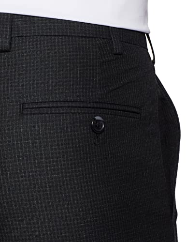 Image of PARK AVENUE Men Men's PLEATLESS Smart FIT Black Formal Trouser
