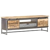 Este mueble para TV combina un diseño moderno de mediados de siglo con un estilo industrial y será un gran añadido para tu hogar.El mueble de TV es fácil de montar.