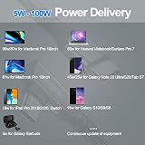 Fasgear Kabel USB C do USB C Kątowy 90 stopni 100 W Kabel 5A PD Fast Charge typu C Kompatybilny z Mac-Book Pro Air i-Pad Pro 2020 Galaxy S20 S10 Huawei P40 Lenovo ThinkPad Dell XPS HP (Czarny, 3 m)