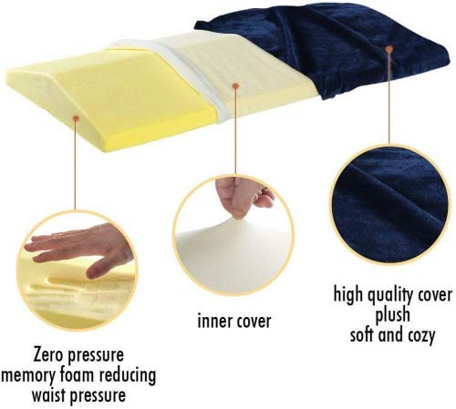 Cozy Hut Soft Memory Foam Sleeping Pillow for Lower Back Pain,Multifunctional Lumbar Support Cushion for Hip,Sciatica and Joint Pain Relief,Orthopedic Side Sleeper Bed Pillow - Thumbnail 2